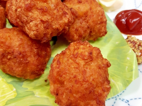 HMで簡単(^^)鶏ひき肉と豆腐のチキンナゲット♪